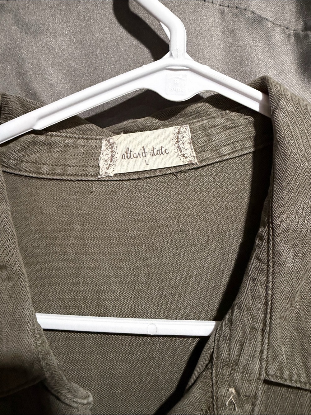 Altar'd State Button-Down Shirt in Olive - Picture 4 of 4